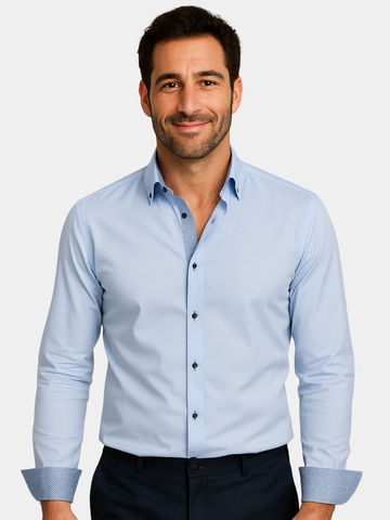 ARNAUD LYON | CHEMISE ÉLÉGANTE LÉGÈRE AVEC DÉTAILS CONTRASTÉS