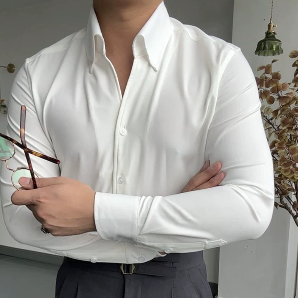 ARNAUD LYON | CHEMISE ATHLÉTIQUE ITALIENNE EN BAMBOU POUR HOMME