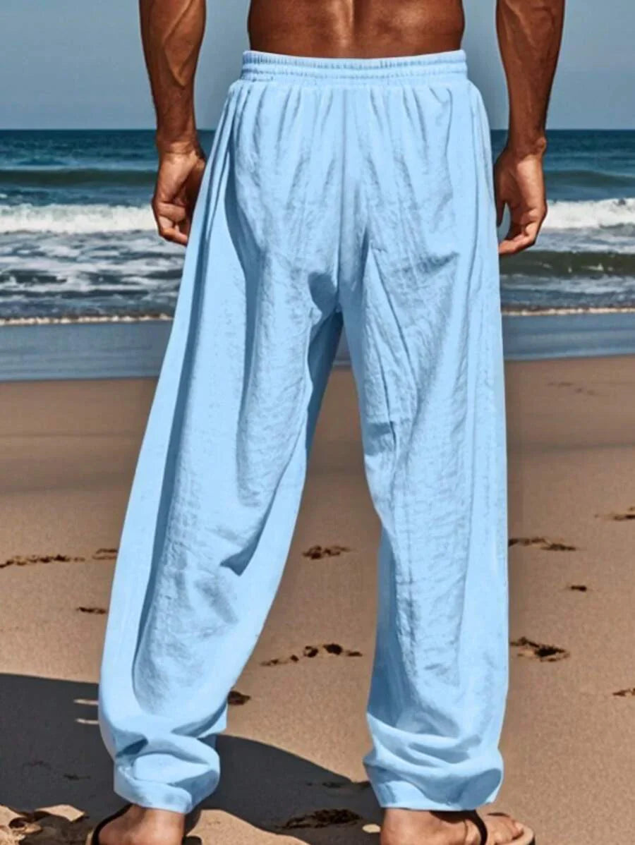 ARNAUD LYON | PANTALON LÉGER EN LIN AVEC CORDON