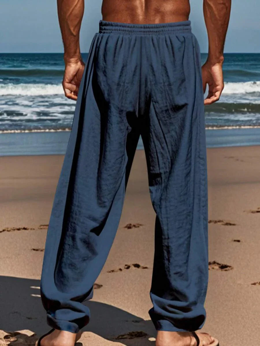 ARNAUD LYON | PANTALON LÉGER EN LIN AVEC CORDON