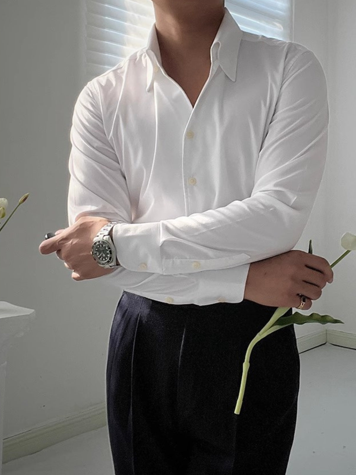 ARNAUD LYON | CHEMISE ATHLÉTIQUE ITALIENNE EN BAMBOU POUR HOMME
