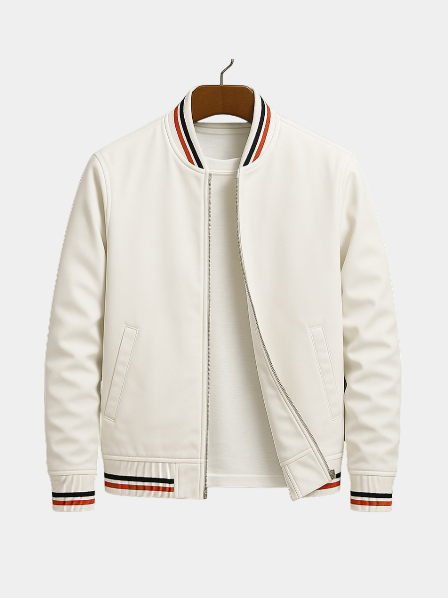 ARNAUD LYON | VESTE BOMBER D'ÉTÉ AVEC RAYURES