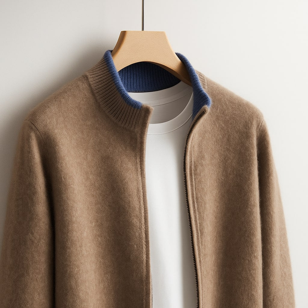 ARNAUD LYON | VESTE EN MAILLE AVEC ZIP