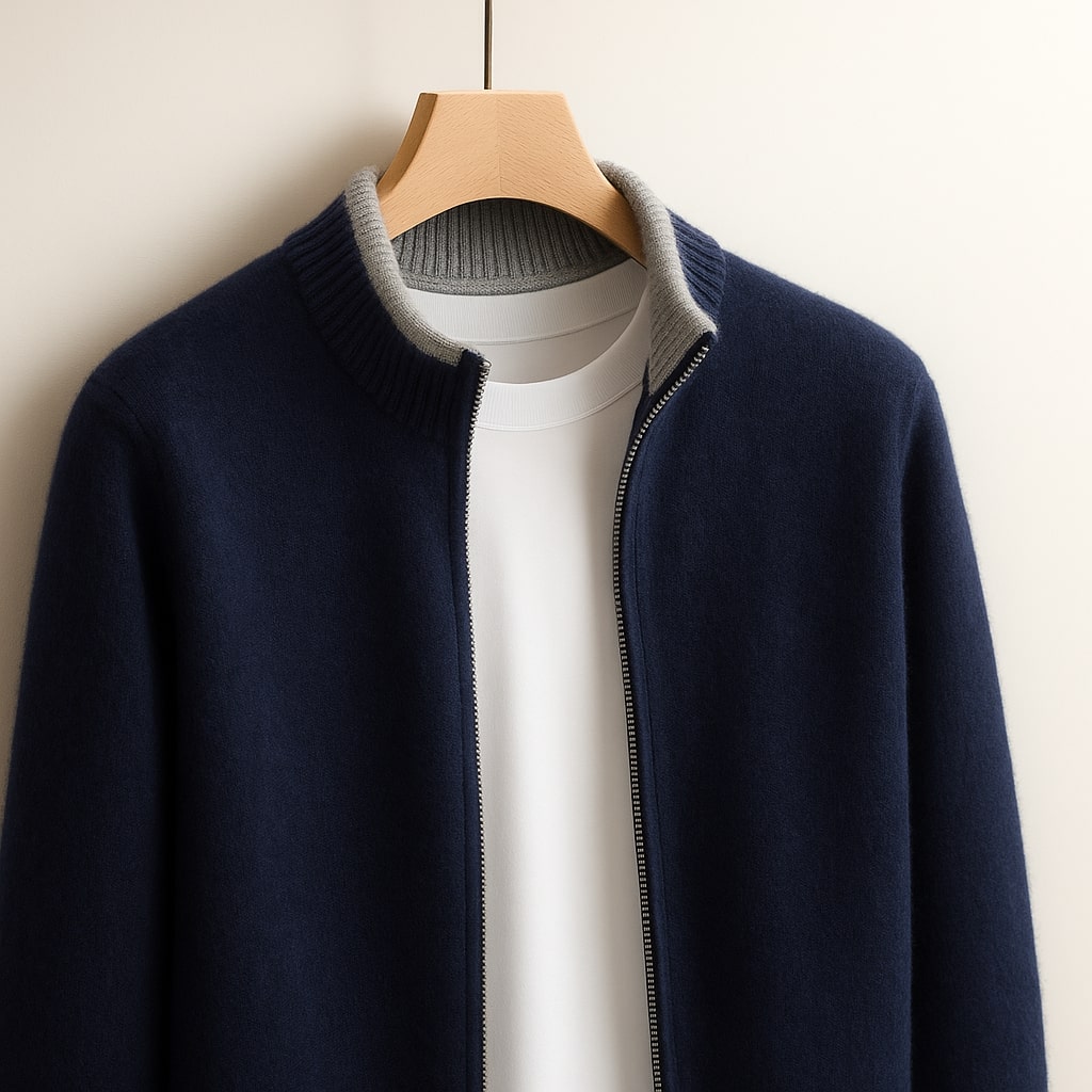 ARNAUD LYON | VESTE EN MAILLE AVEC ZIP