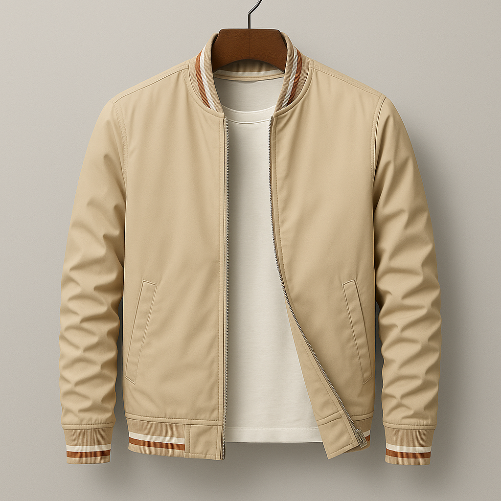 ARNAUD LYON | VESTE BOMBER D'ÉTÉ AVEC RAYURES