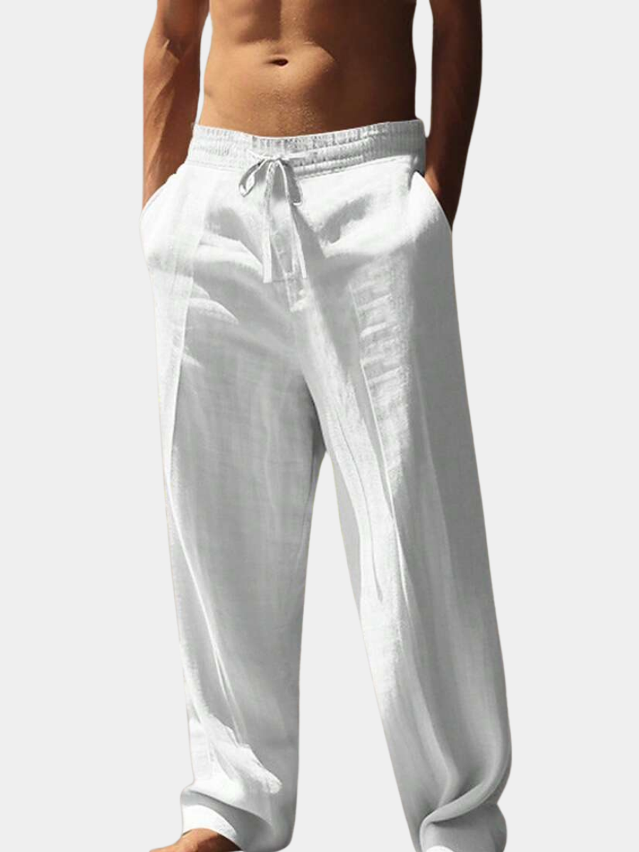 ARNAUD LYON | PANTALON LÉGER EN LIN AVEC CORDON