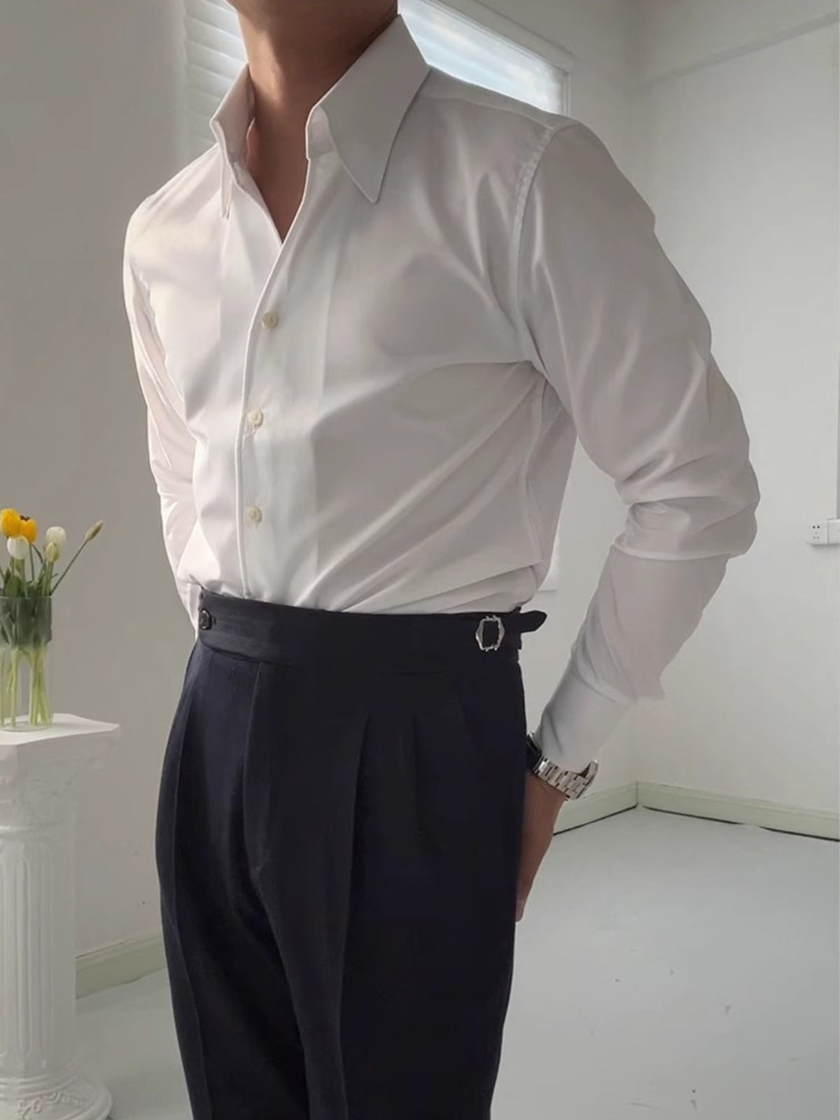 ARNAUD LYON | CHEMISE ATHLÉTIQUE ITALIENNE EN BAMBOU POUR HOMME