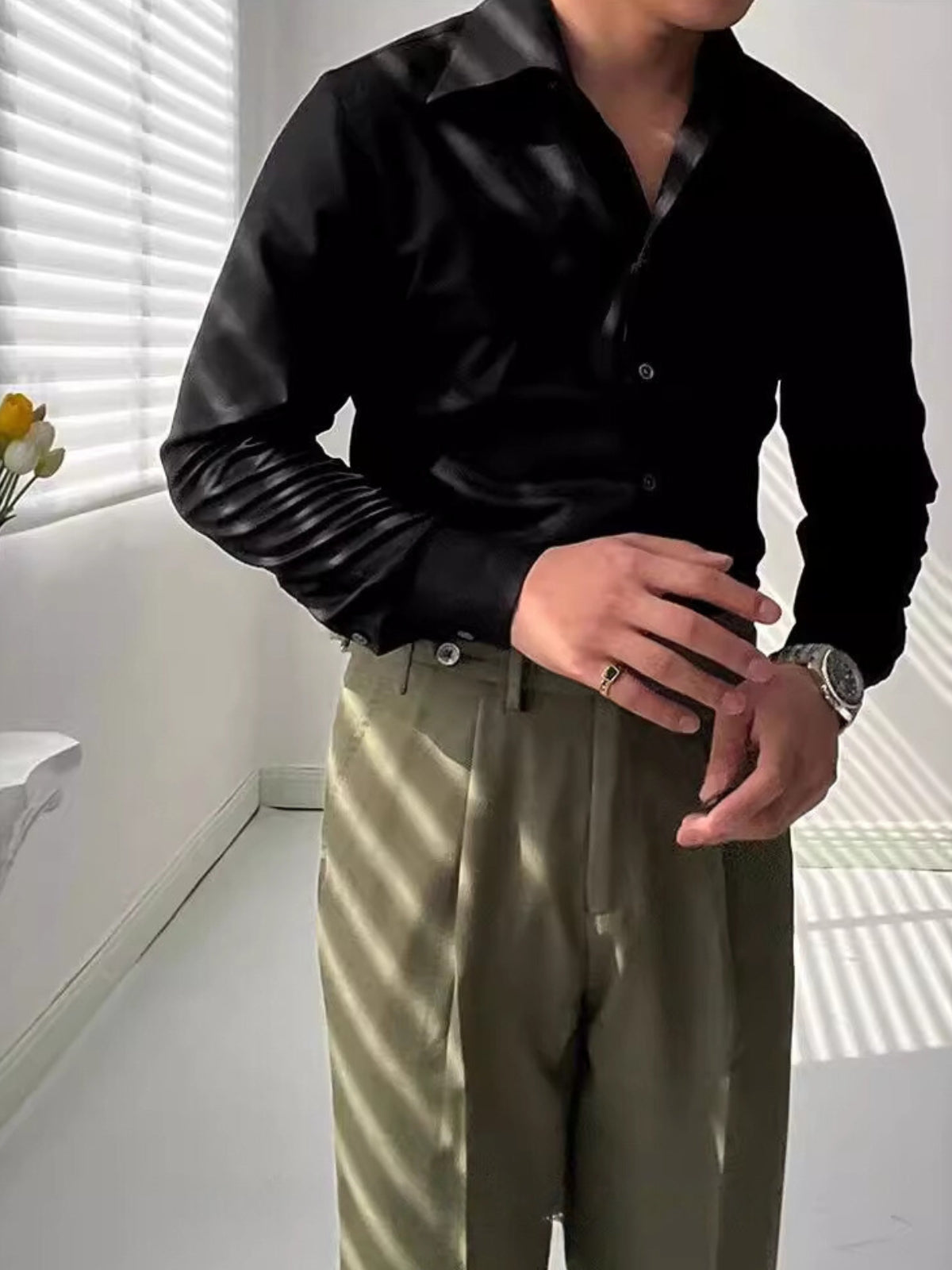 ARNAUD LYON | CHEMISE ATHLÉTIQUE ITALIENNE EN BAMBOU POUR HOMME