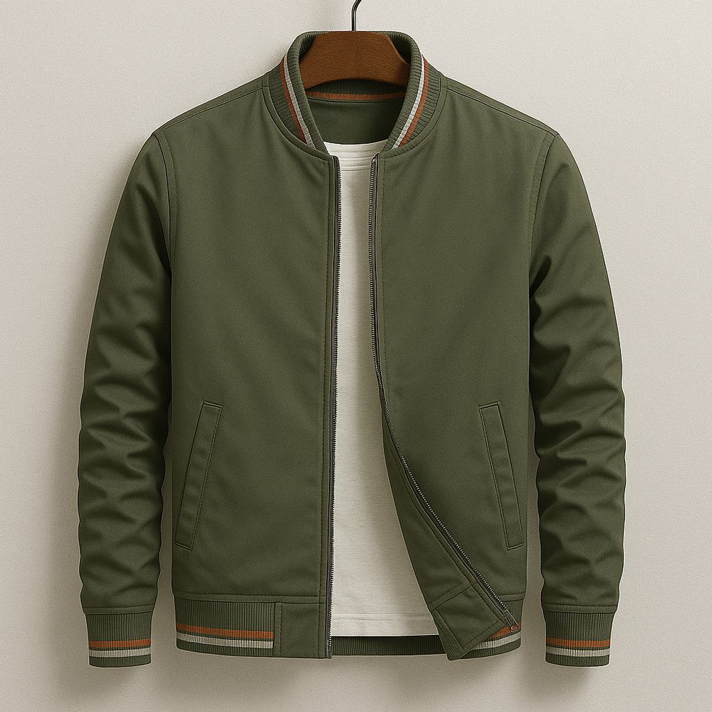 ARNAUD LYON | VESTE BOMBER D'ÉTÉ AVEC RAYURES