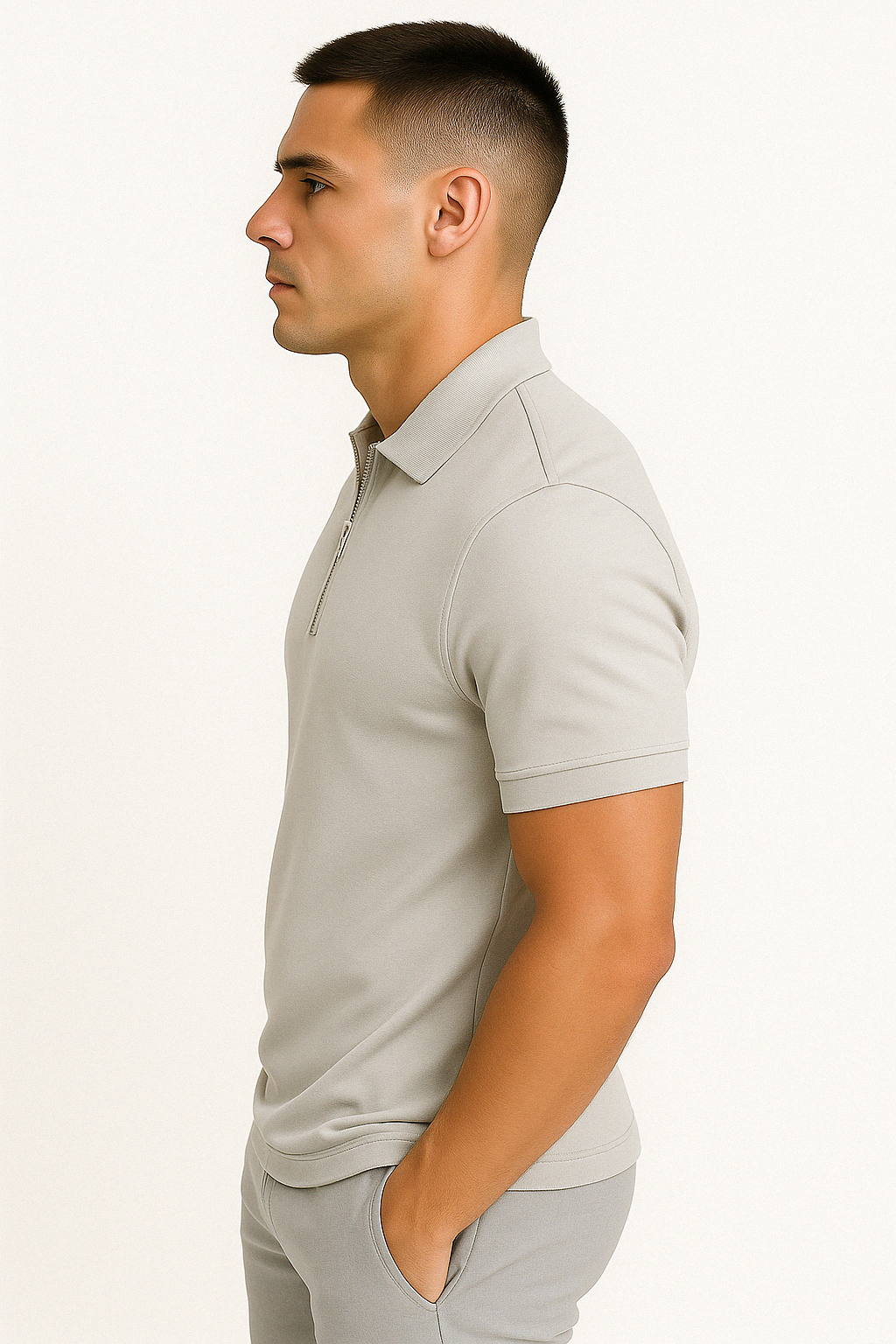 ARNAUD LYON | POLO MODERNE AVEC ZIP MI-HAUT