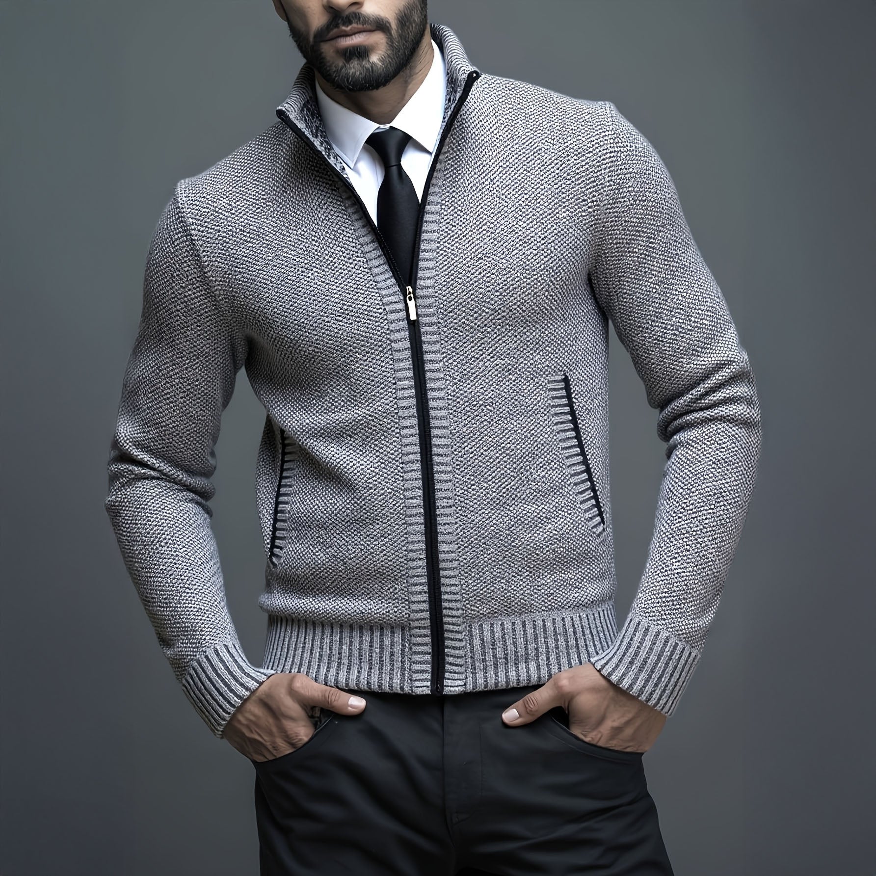 ARNAUD LYON | GILET HOMME LUXE AVEC FERMETURE ÉCLAIR
