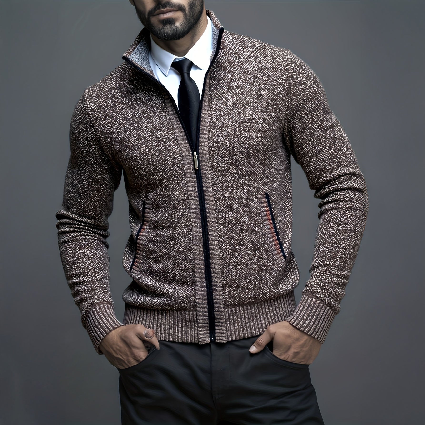 ARNAUD LYON | GILET HOMME LUXE AVEC FERMETURE ÉCLAIR