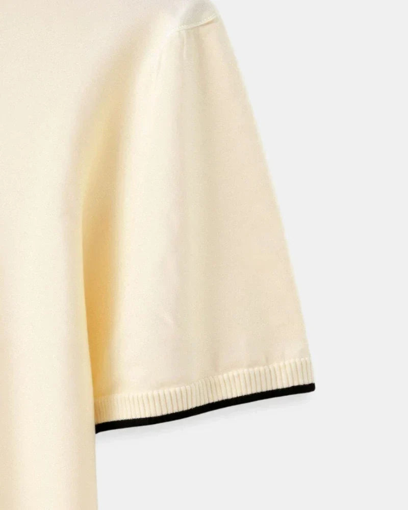ARNAUD LYON | POLO SUR MESURE EN PIQUÉ AVEC DÉTAILS CONTRASTANTS