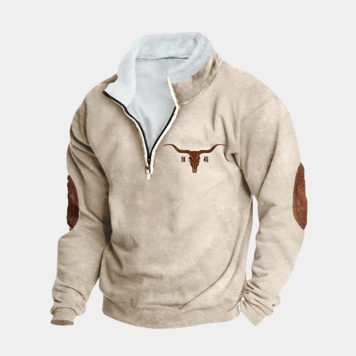 ARNAUD LYON | PULL AVEC ZIP À QUARTS DE TENDANCE