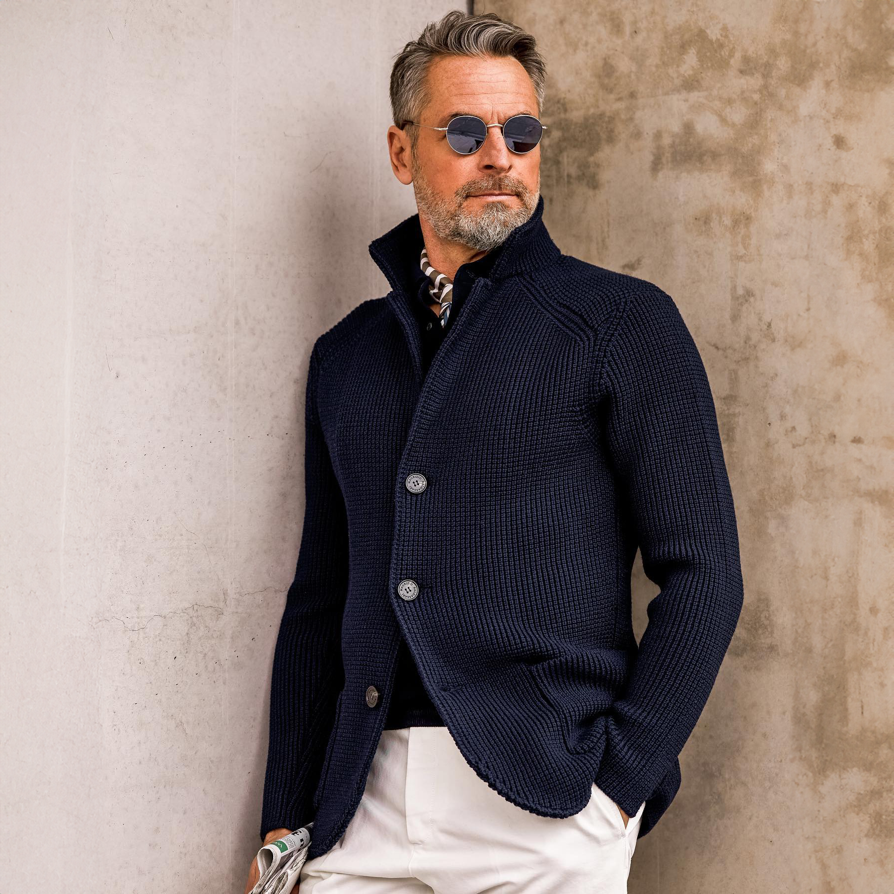 ARNAUD LYON | CARDIGAN EN MAILLE INTEMPORELLE