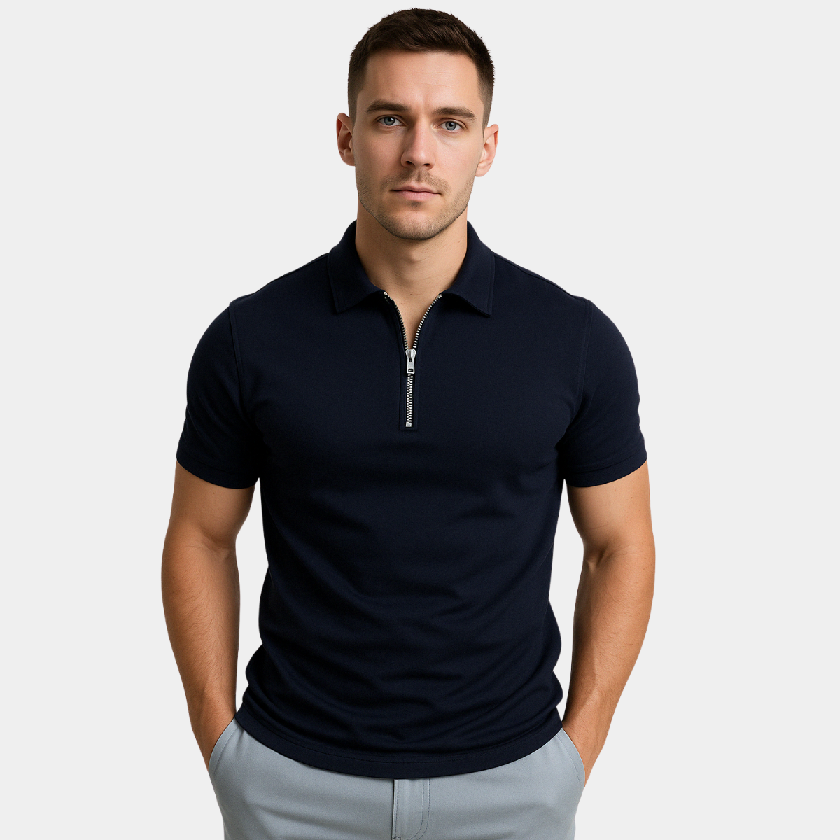 ARNAUD LYON | POLO MODERNE AVEC ZIP MI-HAUT