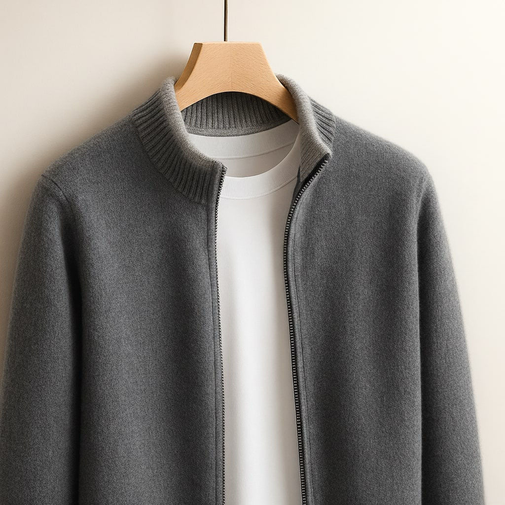 ARNAUD LYON | VESTE EN MAILLE AVEC ZIP